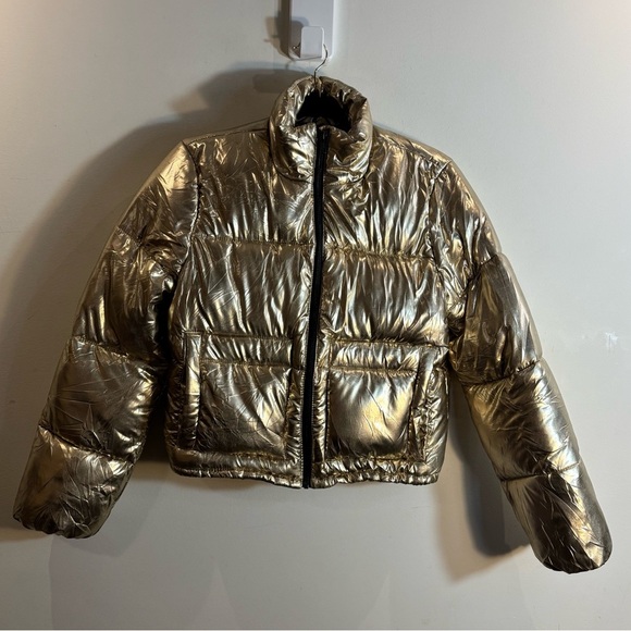 LOVERS + FRIENDS Sz XS Ripley Puffer Coat in Gold NEW WITHOUT TAGS - Picture 5 of 13